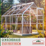 thumbnail of Gardebruk Aluminium Gewächshaus 4,75m² 250x190cm