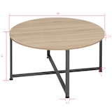 thumbnail of tectake Mesa de centro Aberdeen 88,5x47cm  Madeira Industrial Clara, Carvalho Sonoma