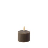 thumbnail of LED Mini Kerze Thea Uyuni mit Rillen Timer bis 400Std. D: 5,8cm sand
