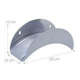 thumbnail of Relaxdays Schlauchhalter Wand, für 30 m 1/2" Schlauch, Gartenschlauch Halterung, Metall, runde Schlauchaufhängung, grau