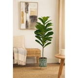 thumbnail of NATURN LIVING Planta de Caucho Plástico - ø 14 x 98 cm - Ficus Elastica - Árbol de caucho artificial - Planta sin mantenimiento - Verde