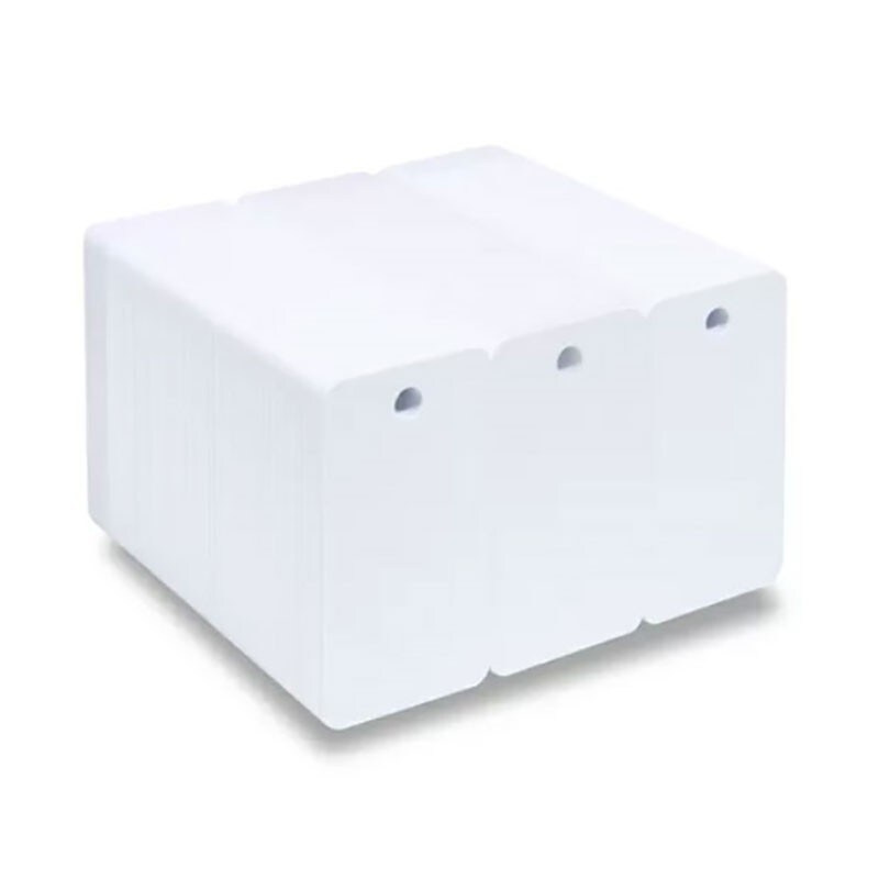 Tricarte perforées sécables PVC blanches (lot de 100)