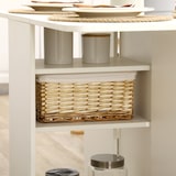 thumbnail of HOMCOM mesa de comedor plegable mesa de cocina extensible alas abatibles con ruedas y cajones de almacenamiento de estilo moderno 120x80x75 cm blanco