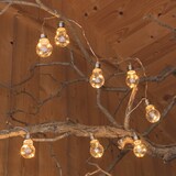 thumbnail of LED Solar Lichterkette Außen 10 warmweiße LED L: 4,5m transparent Glühbirnen