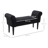 thumbnail of Taburete Pie de Cama Banqueta con Brazos Tapizada Banco de Dormitorio Recibidor