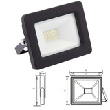 thumbnail of 10w LED Fluter Strahler Für den Außenbereich in schwarz Eckig|Kaltweiß