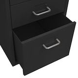 thumbnail of vidaXL Aktenschrank mit Rollen Schwarz 28x41x69 cm Metall