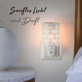 thumbnail of Elektrische Duftlampe, Nachtlichtfunktion, H13,5xB6,5xT11cm, Eisen/Keramik, für Wachs Melts, Weiß