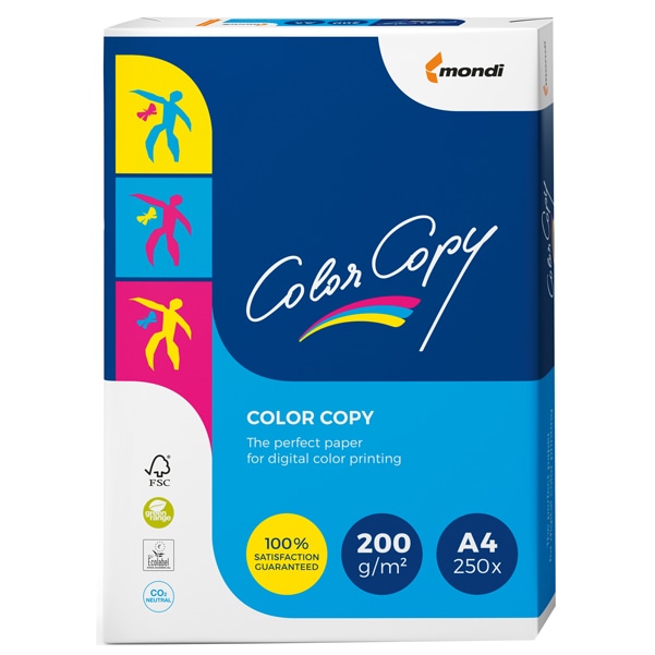 Mondi Color Copy DIN A4 Druckerpapier Weiß 200 g/m² Satin 250 Blatt
