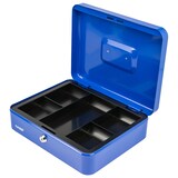 thumbnail of HMF Geldkassette abschließbar, Kasse mit Münzeinsatz, 5 Münzfächer, 30 x 24 x 9 cm, Blau