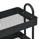 thumbnail of vidaXL Trolley 3-laags 43x34x79 cm staal zwart
