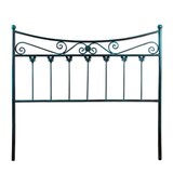 thumbnail of Cabecero de forja Córdoba, color Negro-Verde. Cabezal para cama de 150 cm, Cama 155 cm x 125
