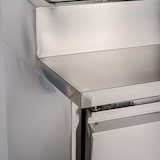 thumbnail of Romux® Saladette Kühltisch mit 2 Türen 136x70 cm für 7 GN 1/3 Behälter mit Umluftkühlung | Zubereitungstisch aus Edelstahl mit Kapazität 228 L