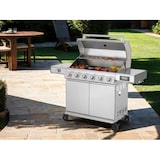 thumbnail of Tarrington House Barbecue à gaz 6+1 brûleurs GLENWOOD, acier inoxydable, thermostat électrique,  puissance 24,5 kW, 68 x 120 x 99cm, 4 roues, argent