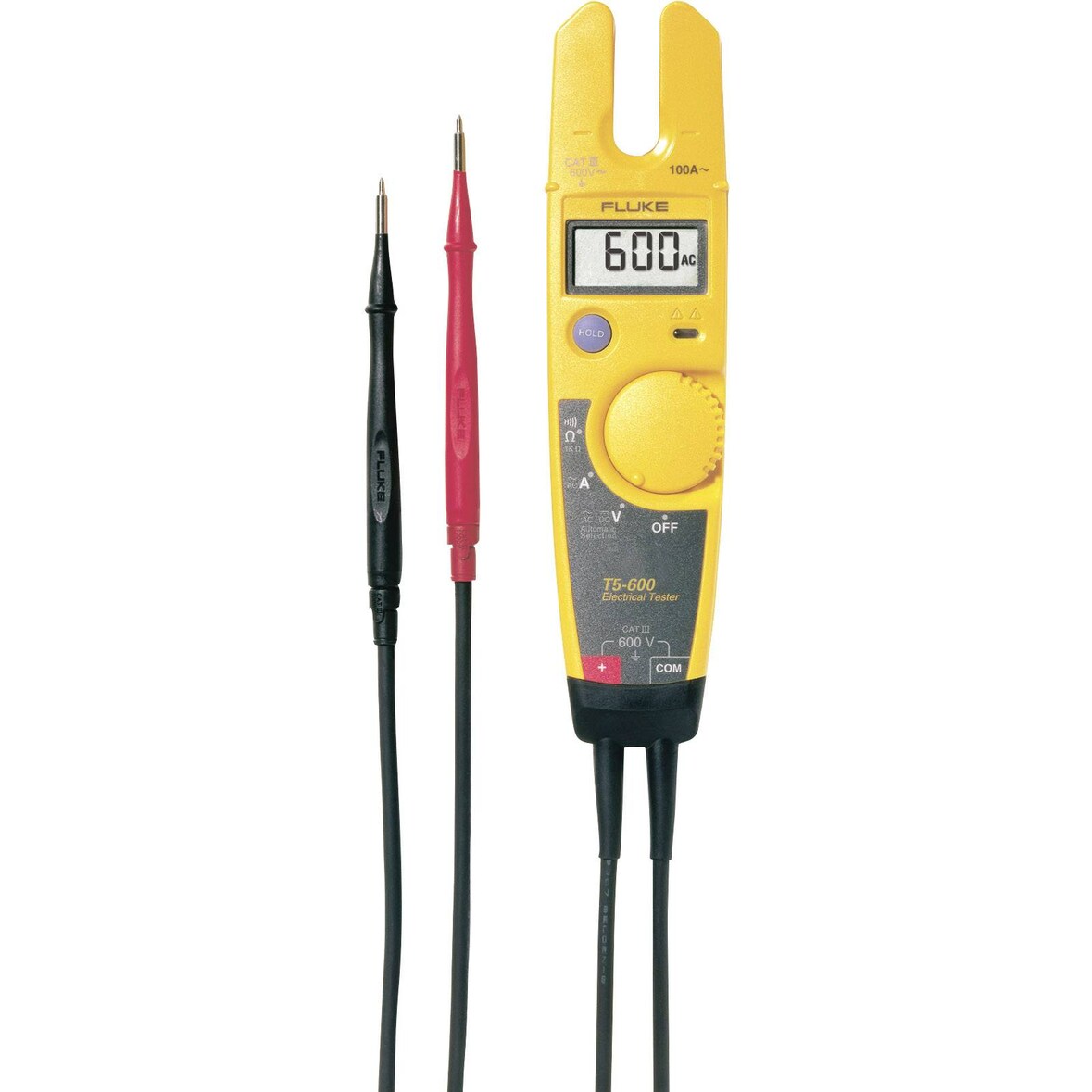 Fluke T5-600 Zweipoliger Spannungsprüfer CAT III 600 V LCD, Akustik 659612