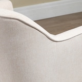 thumbnail of HOMCOM sillón de salón moderno butaca tapizada en lino con patas de madera para dormitorio oficina estudio carga 120 kg 64,5x65x79,5 cm crema