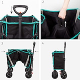 thumbnail of Aktive Carro plegable playa 70x45x95 cm negro con ruedas todoterreno