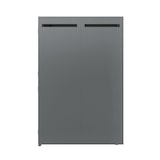 thumbnail of Merax Mülltonnenbox für 4x 240L Tonnen, 264 x 80 x 125 cm, verzinkter Stahl, Grau, Müllbox (keinen eingebauten Mülleimer)