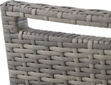 thumbnail of METRO Professional Sgabello da bar BARBADOS, alluminio / rattan PE, 46 x 61 x 114 cm, impilabile, con poggiapiedi e foro nello schienale, grigio