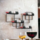 thumbnail of DanDiBo Weinregal Wand Metall Schwarz Wine Line Flaschenregal Flaschenständer Flaschenhalter für 4 Flaschen Schmal Modern Design