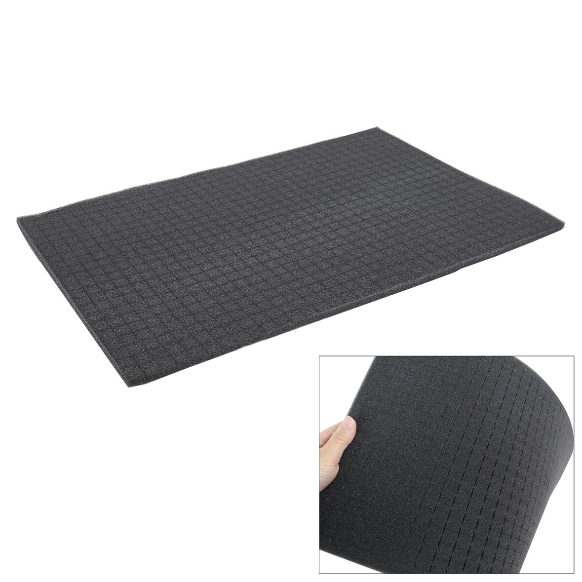 HMF 1456-10 Rasterschaumstoff Würfelschaum, 345 x 550 mm, Double-Size, Koffereinlage, Tabletop, Höhe: 10 mm