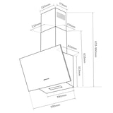 thumbnail of CIARRA Kopffreihaube, Schräge Dunstabzugshaube, A+ Max. 580m³/h 60cm 3 Stufen, Umluft & Abluft VM6765AS