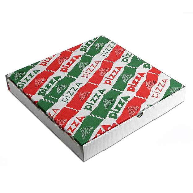 MAKRO Professional Caja de cartón para pizza 42x42x4 cms impresa - 50 uds