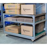 thumbnail of PRIOstahl Transportrollen 80mm Rollensatz 2 Lenkrollen + 2 Lenkrollen mit Bremse Blau Schwerlast