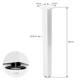 thumbnail of ML-Design 4er Set Tischbeine 90 cm Weiß glänzend, Stahl pulverbeschichtet, I-Form 8×8 cm, höhenverstellbar, Möbelbeine für Schreibtisch Tisch