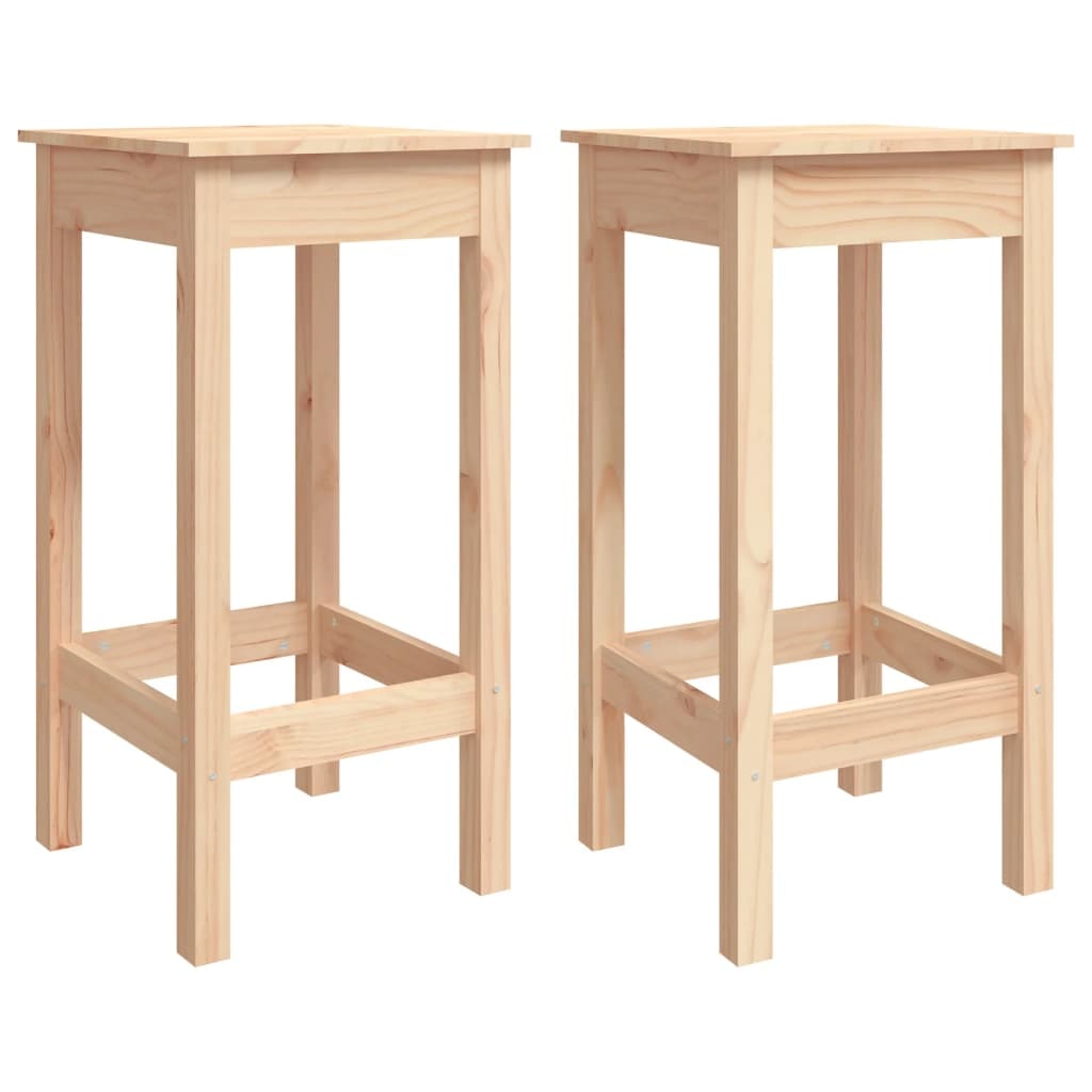 Chaises De Bar Lot De 2 40x40x78 Cm Bois De Pin Solide