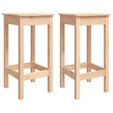 thumbnail of Chaises De Bar Lot De 2 40x40x78 Cm Bois De Pin Solide