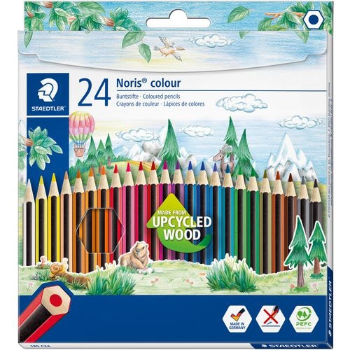 STAEDTLER - Caja de Cartón con 24 Lápices de Colores Surtidos