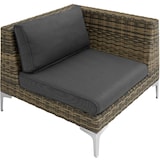 thumbnail of tectake Ensemble modulable en rotin Villanova ensemble 1, 2 places en aluminium - gris anthracite chiné - 404655