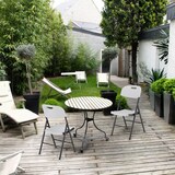 thumbnail of Relaxdays Klappstuhl, 2er Set Gartenstuhl für Terrasse & Balkon, 150 kg, wetterfest, klappbar, Balkonstuhl, schwarz/weiß