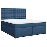 thumbnail of vidaXL Boxspringbett mit Matratze Blau 180x200 cm Stoff