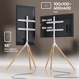 thumbnail of ONKRON TV Ständer Staffelei für 32 - 65 Zoll TV bis zu 35 kg,max 400x400 VESA Standfuß höhenverstellbar & schwenkbar TS1220-W