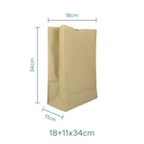 thumbnail of MONOUSO - Papiertüten ohne Henkel Kraft braun 60g/m² 18+11x34cm (25 Stück)
