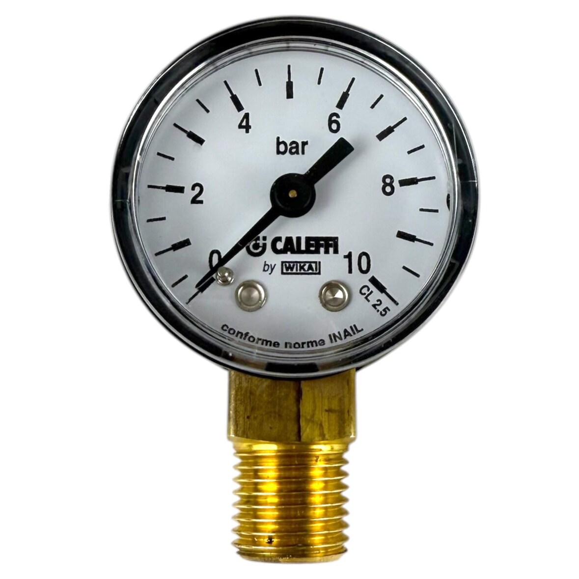 Caleffi Arbeitsmanometer Manometer 50mm mit 1/4 Zoll Gewinde - Anzeige 0-10 bar