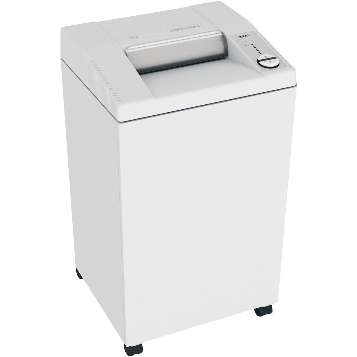 IDEAL Büro-Aktenvernichter 3104, 4 mm, P-2, Streifenschnitt, 28 Blatt, 120 Liter Volumen, Dauerbetrieb