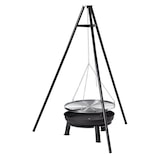 thumbnail of Tarrington House draaibare barbecue Bunbury, staal/zink, 133 x 116 x 167 cm, Ø 66 cm, instelbare kookhoogte: 20 - 80 cm, zwart