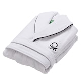 thumbnail of Benetton - Albornoz L/XL 100% Algodón 360GSM en color Blanco y Bordado en Negro - BLACK & WHITE