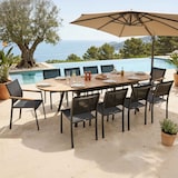 thumbnail of Ensemble table extensible 220/280 cm et 10 chaises de jardin