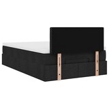 thumbnail of vidaXL Ottoman-Bett mit Matratze Schwarz 120x190 cm Stoff