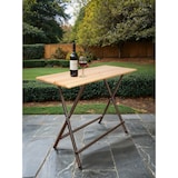 thumbnail of METRO PROFESSIONAL Mesa alta de bistrô, dobrável, aço/madeira de pinho, 140 x 60 cm, retangular, castanho