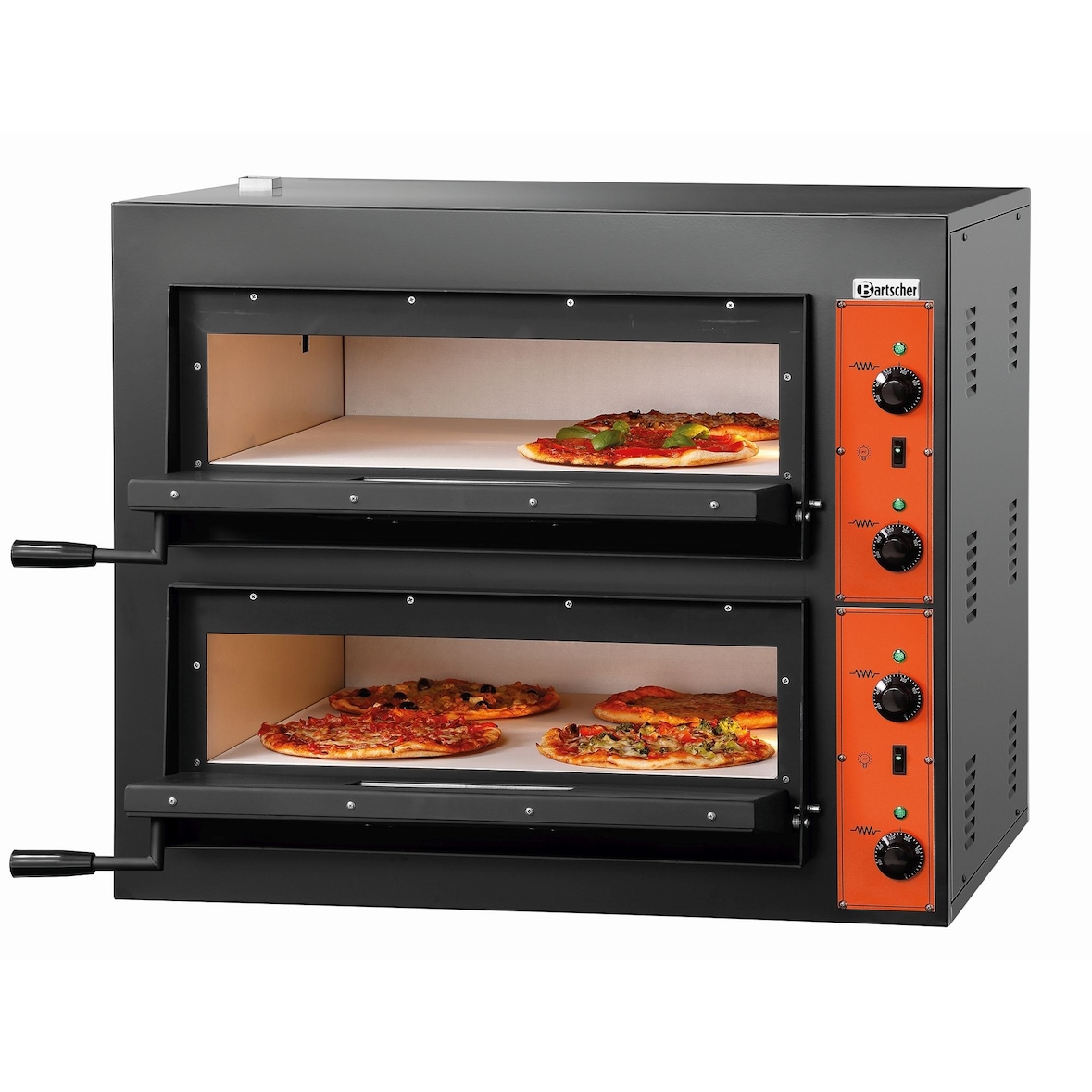 Four à pizza double électrique - 4 + 4  pizzas pro - 8,4 kW - Bartscher