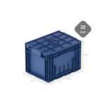 thumbnail of PROREGAL VDA KLT Kleinladungsträger mit Verbundboden & Auflagedeckel | HxBxT 28x30x40cm | 22 Liter | KLT, Transportbox, Transportbehälter