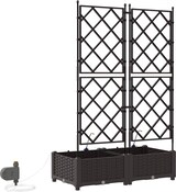 thumbnail of vidaXL Gartenpflanzer Braun 80 x 40 x 126 cm Stahl