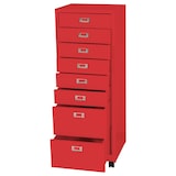 thumbnail of PROREGAL Rollcontainer | HxBxT 115x40x41 cm | Metall 8 Schubladen | Rot | Schubladenschrank Stahlschrank Aktenschrank