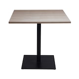 thumbnail of METRO PROFESSIONAL Mesa de restaurante Garrido, madera de fresno/acero, 80 x 80 cm, marrón claro/negro