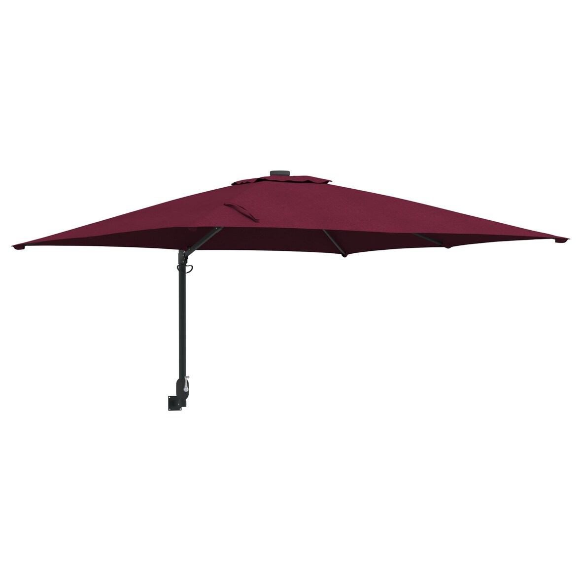 vidaXL Wandgemonteerde Tuinparasol Bordeauxrood 247 cm